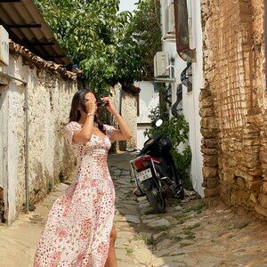 Zara Floral Midi Dress